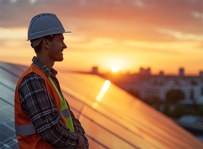Paneles solares en El Escorial